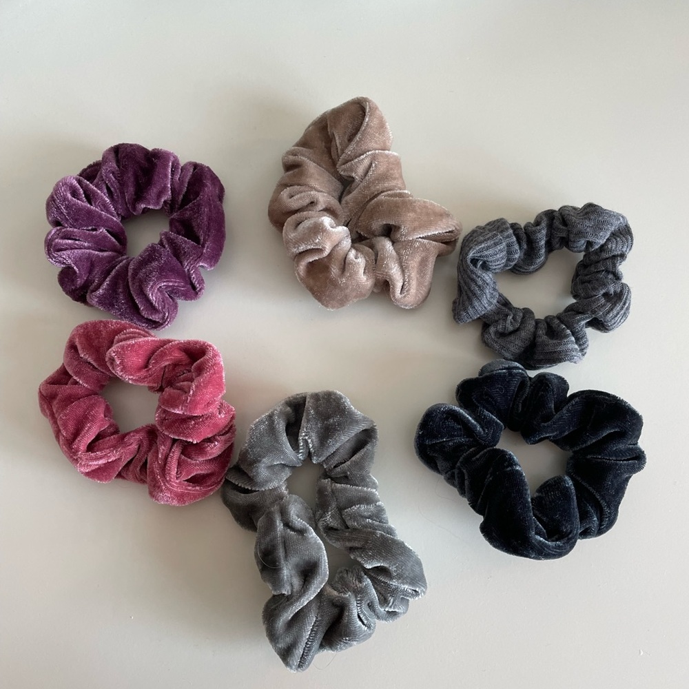 set of 6 scrunchies